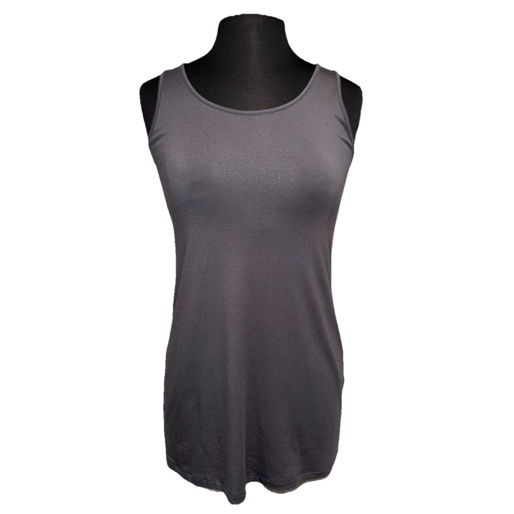 NWT Comfy USA Slim Long Tank Top Charcoal Gray Modal Stretch Size XS Made in USA